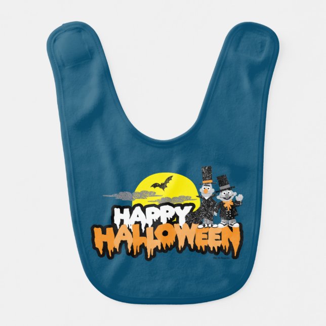 Bert and Ernie | Happy Halloween Baby Bib (Front)