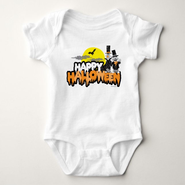 Bert and Ernie | Happy Halloween Baby Bodysuit (Front)