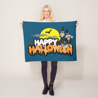 Bert and Ernie | Happy Halloween Fleece Blanket