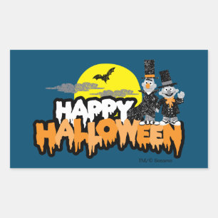 Bert and Ernie Happy Halloween Rectangular Sticker