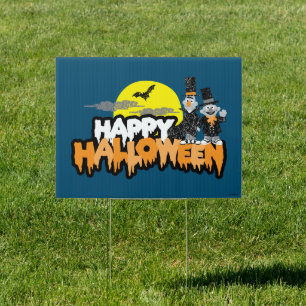 Bert and Ernie Happy Halloween Sign