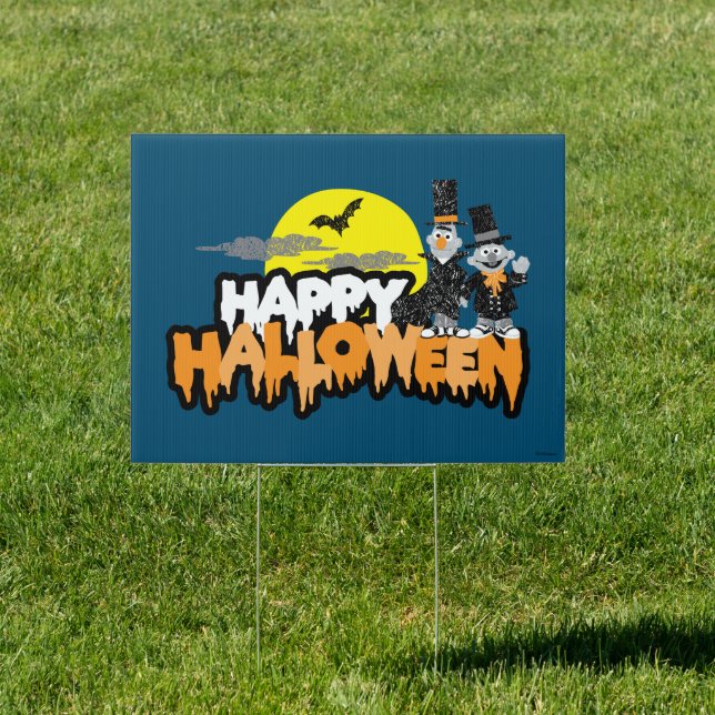 Bert and Ernie | Happy Halloween Sign (Insitu)