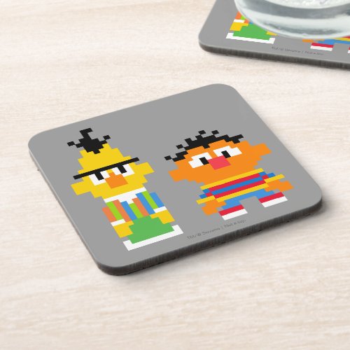 Bert and Ernie Pixel Art Beverage Coaster