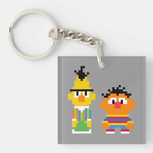 Bert and Ernie Pixel Art Keychain