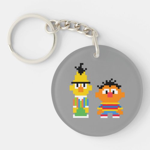 Bert and Ernie Pixel Art Keychain