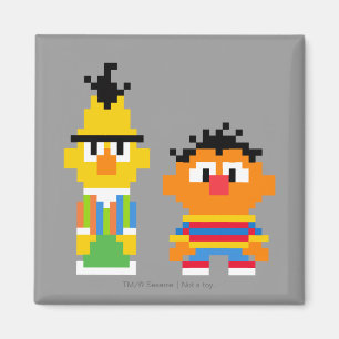 Bert and Ernie Pixel Art Magnet