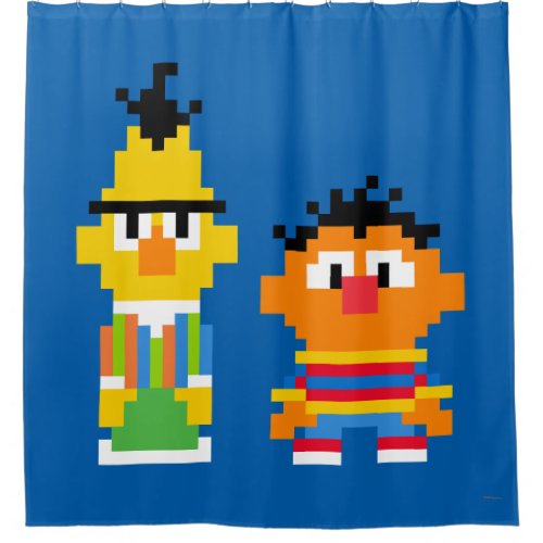 Bert and Ernie Pixel Art Shower Curtain