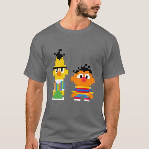 Bert and Ernie Pixel Art T_Shirt