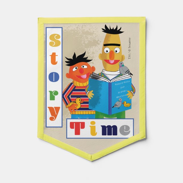 Bert and Ernie Story Time Pennant (Front)