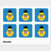 Bert Angry Face Square Sticker (Sheet)
