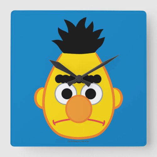 Bert Angry Face Square Wall Clock