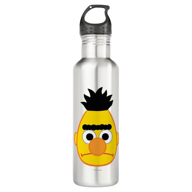 Bert Angry Face Stainless Steel Water Bottle (Front)