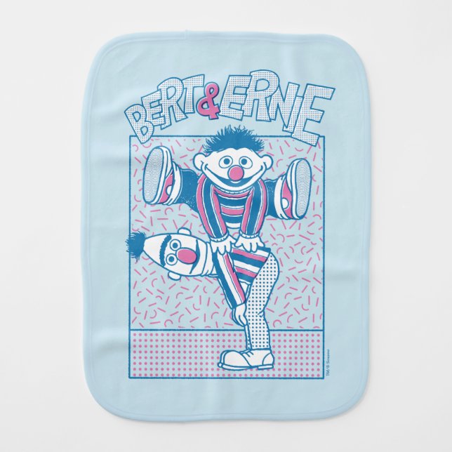 Bert & Ernie | Always Got Your Back Baby Burp Cloth (Front)