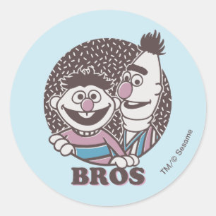 Bert & Ernie Bros Classic Round Sticker