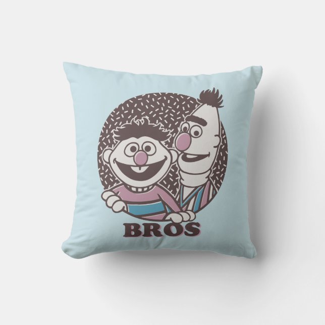 Bert & Ernie | Bros Throw Pillow (Front)
