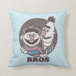 Bert & Ernie Bros Throw Pillow