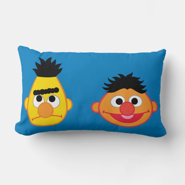 Bert & Ernie Emojis Lumbar Pillow (Front)