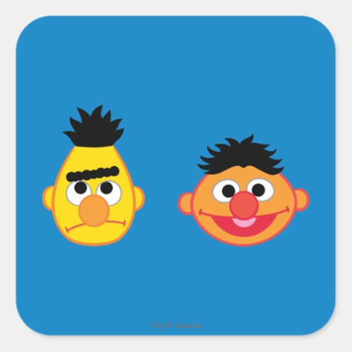 Bert  Ernie Emojis Square Sticker
