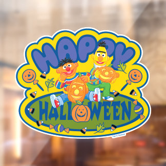 Bert & Ernie | Happy Halloween Window Cling