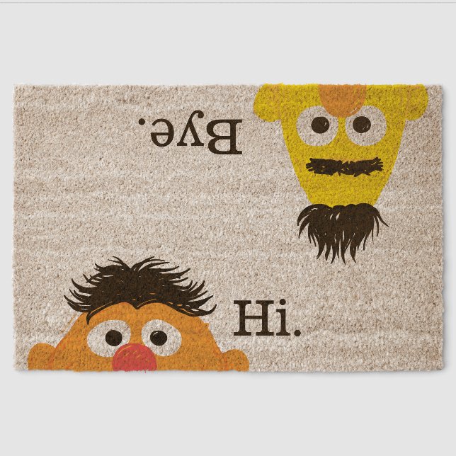 Bert & Ernie "Hi" "Bye" Welcome Fiber Doormat (Front)