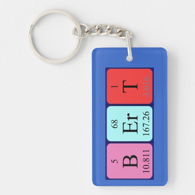 Bert periodic table name keyring (Front)