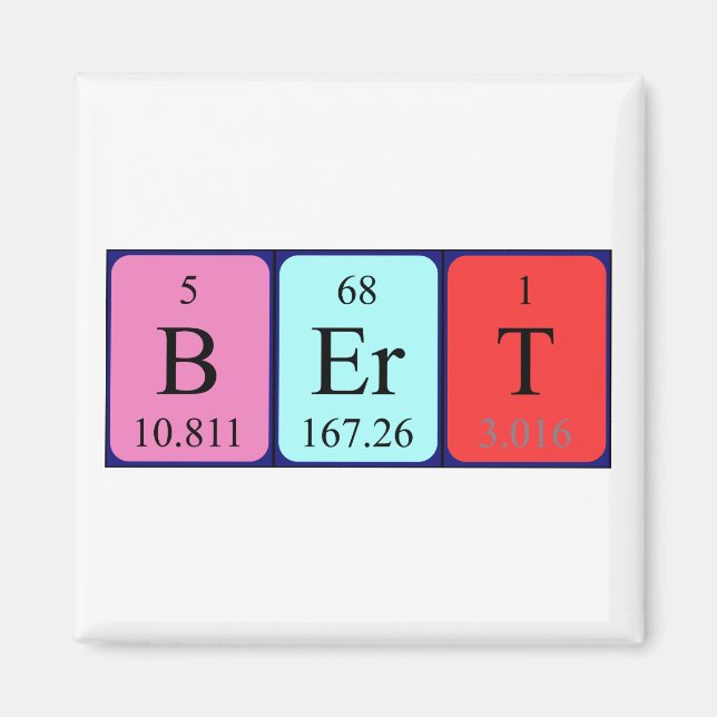 Bert periodic table name magnet (Front)