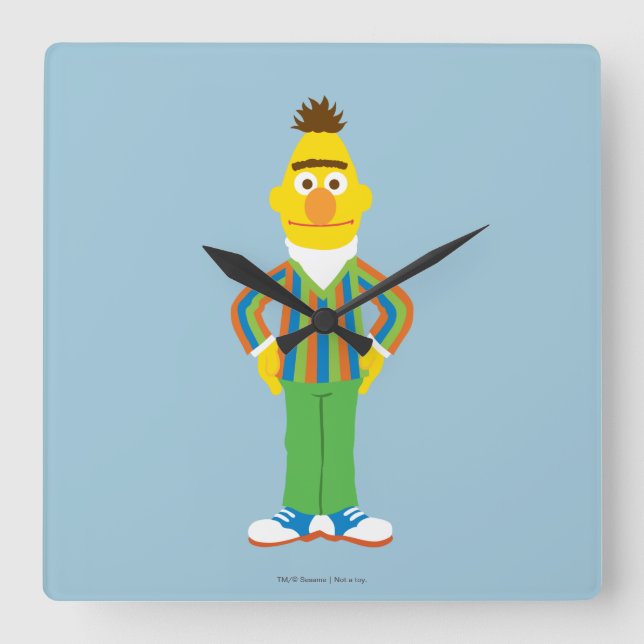 Bert Standing Square Wall Clock (Front)