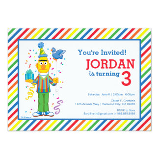 Bert Striped Birthday Card