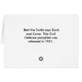 Bert the Turtle Says Cards (Back Horizontal)