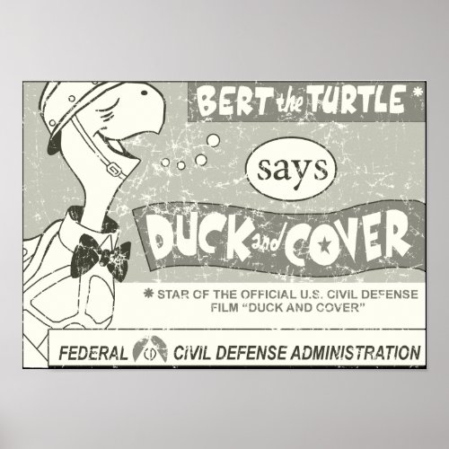 Bert the Turtle Says Poster