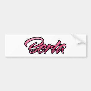 Berta faded pink Aufkleber Sticker