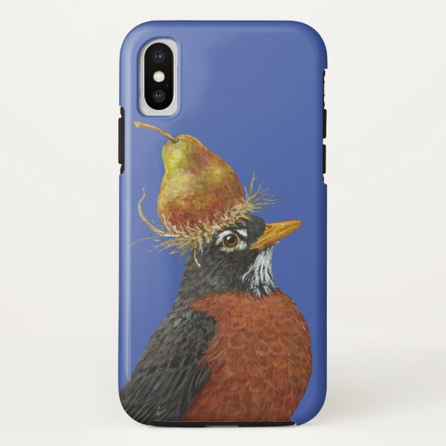 Berta the robin Tough iPhone X Case (Back)