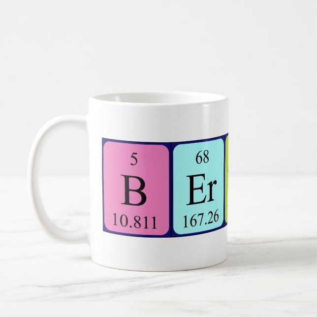 Bertalan periodic table name mug (Left)