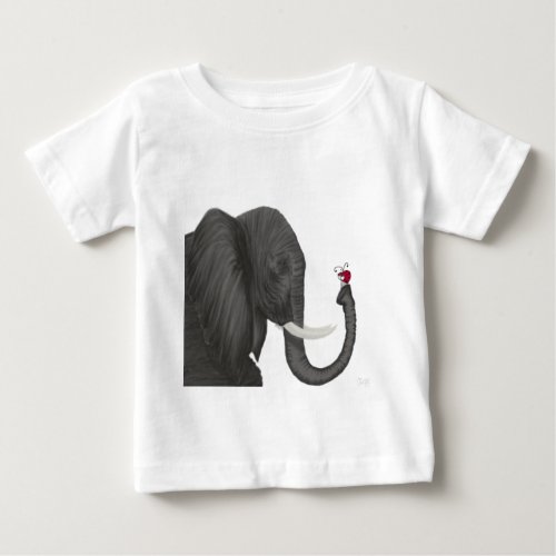Bertha The Adorable Elephant And Cute Ladybug Baby T_Shirt