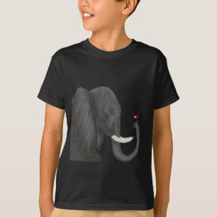 Bertha The Adorable Elephant And Cute Ladybug T-Shirt
