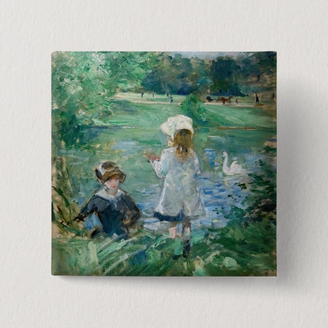 Berthe Morisot - Beside a Lake Button (Front)