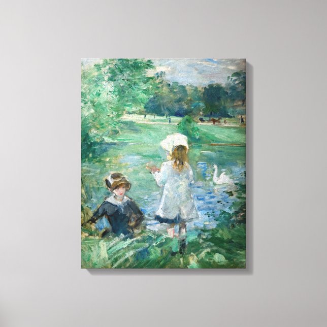 Berthe Morisot - Beside a Lake Canvas Print (Front)