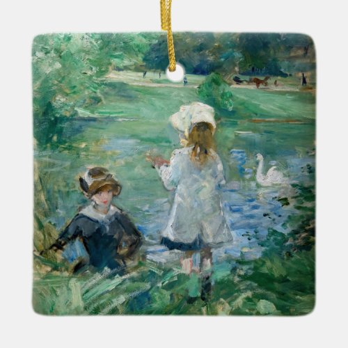 Berthe Morisot _ Beside a Lake Ceramic Ornament