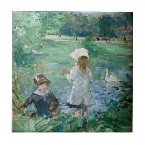 Berthe Morisot _ Beside a Lake Ceramic Tile