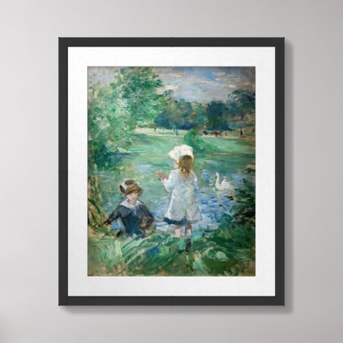 Berthe Morisot _ Beside a Lake Framed Art