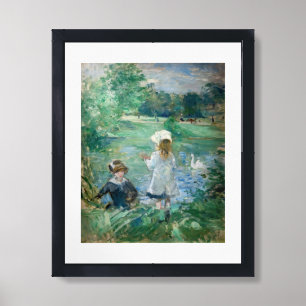 Berthe Morisot - Beside a Lake Framed Art