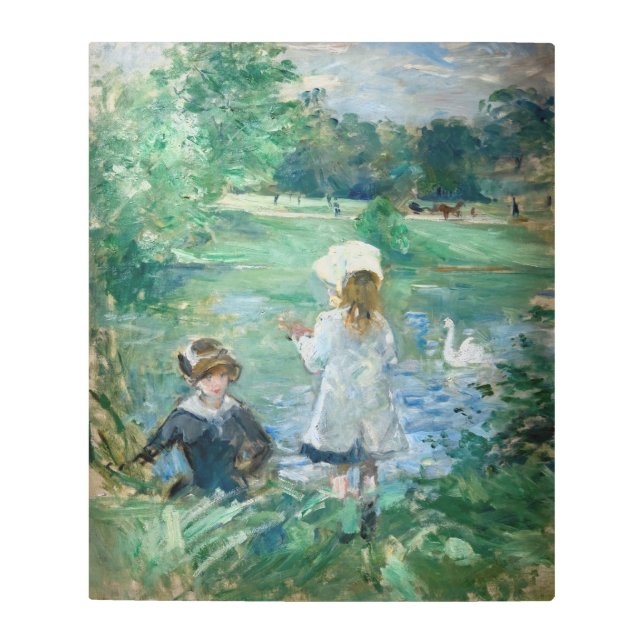 Berthe Morisot - Beside a Lake Metal Print (Front)