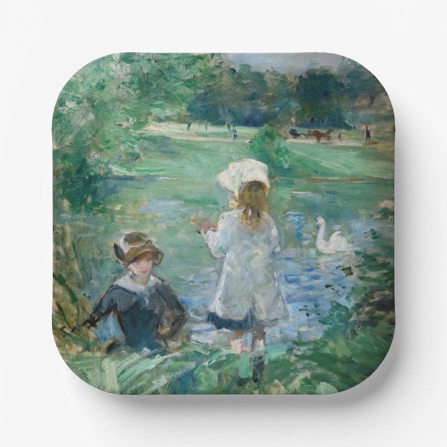 Berthe Morisot - Beside a Lake Paper Plates (Front)