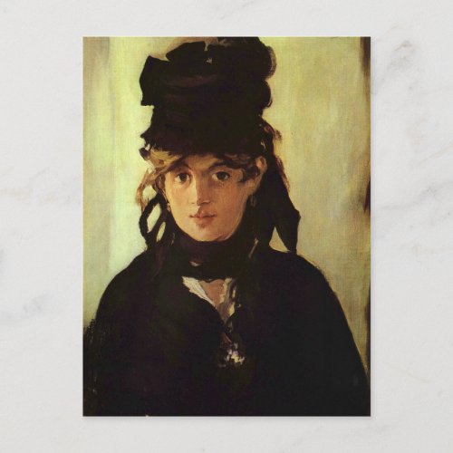 Berthe Morisot by Edouard Manet Postcard