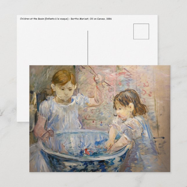 Berthe Morisot - Children at the Basin Postcard (Front/Back)
