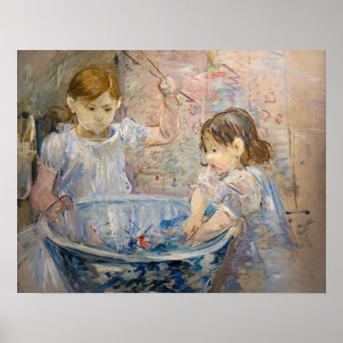 Berthe Morisot _ Children at the Basin Poster
