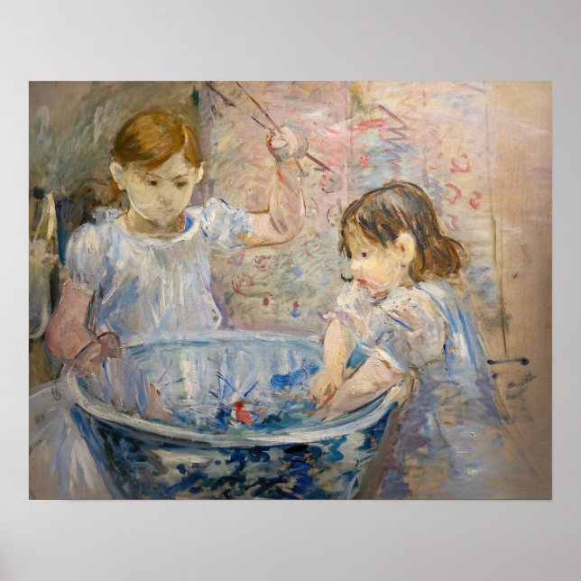 Berthe Morisot - Children at the Basin Poster (Front)