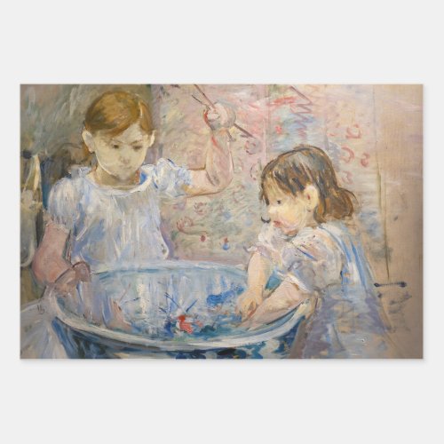 Berthe Morisot _ Children at the Basin Wrapping Paper Sheets