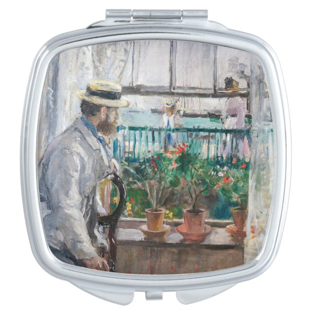 Berthe Morisot - Eugene Manet on the Isle of Wight Compact Mirror (Front)