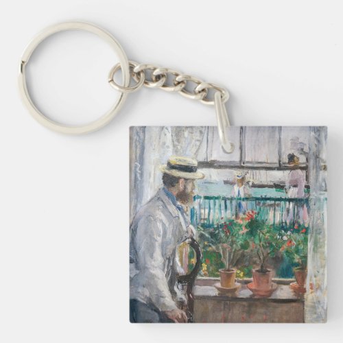 Berthe Morisot _ Eugene Manet on the Isle of Wight Keychain